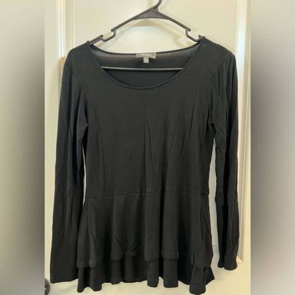 Neiman Marcus Women’s Black Peplum Style Blouse Size M